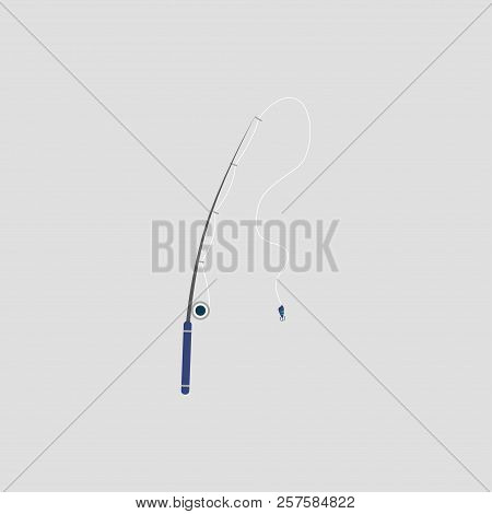 Fishing Rod, Vector. Fish.  Vector Illustration. Eps 10.