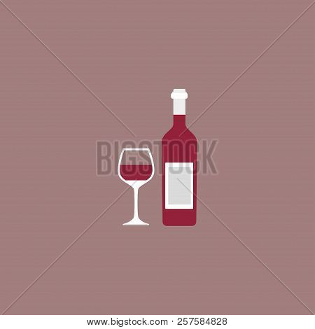 Red Wine. Icon Wine. Vector Illustration. Eps 10.