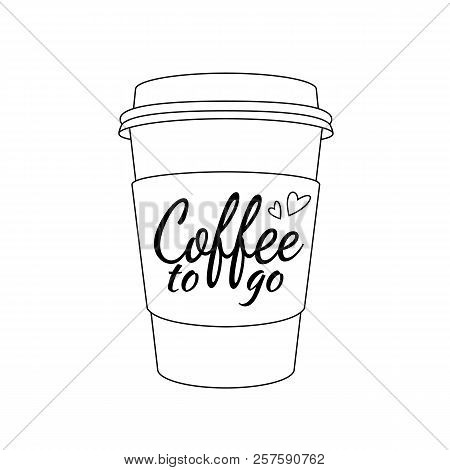 Vector Realistic Blank Paper Coffee Cup For Take Away Or To Go Isolated On White. Vector Illustratio