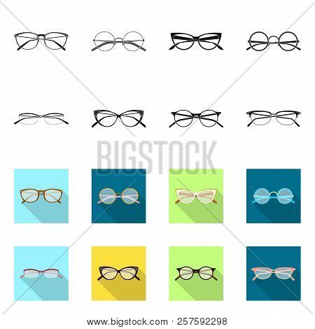 Vector Illustration Of Glasses And Frame Icon. Set Of Glasses And Accessory Stock Vector Illustratio