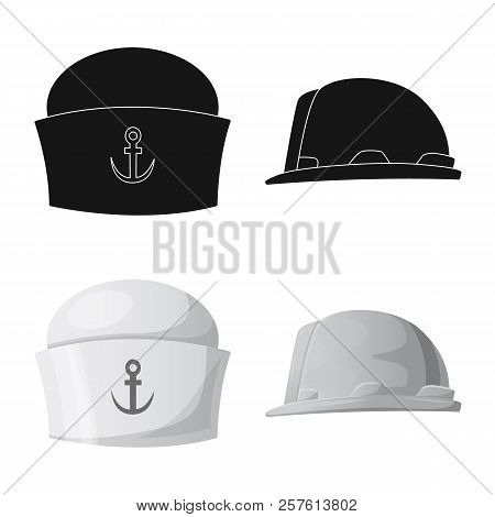 Vector Design Of Headgear And Cap Icon. Collection Of Headgear And Accessory Stock Vector Illustrati
