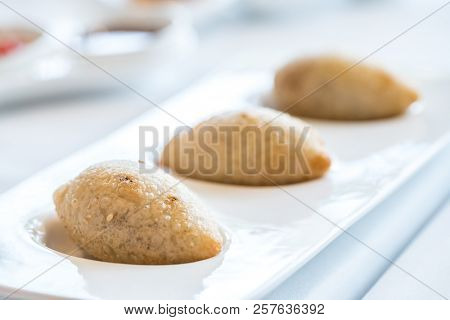 Chinese dim sum deep Fried BBQ Pork dumplings - Chinese groumet cuisine