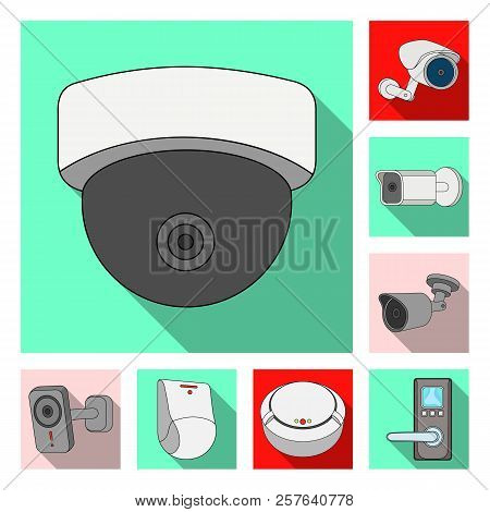 Vector Design Of Cctv And Camera Symbol. Set Of Cctv And System Vector Icon For Stock.