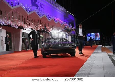 Nick Hamm  and Lee Pace walk the red carpet ahead of the 'Driven' Premiere And Closing Night during the 75th Venice Film Festival at Sala Grande on September 8, 2018 in Venice, Italy. 