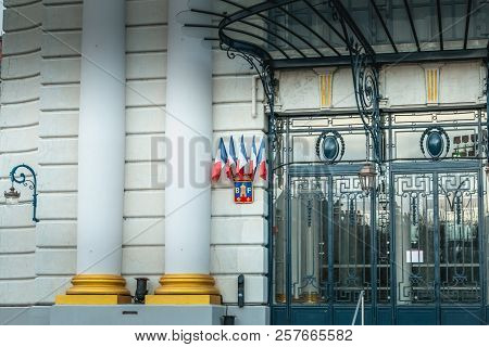 Architectural Detail Of The Town Hall Of Neo-baroque Style