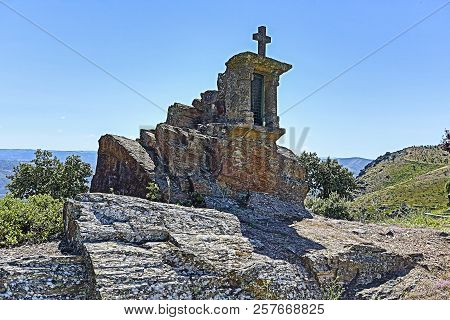 The Wayside Shrine (alminhas In Portuguese) In Mount St Gabriel, Near Castelo Melhor, Portugal. They