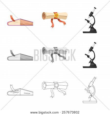 Vector Design Of Education And Learning Symbol. Collection Of Education And School Stock Vector Illu