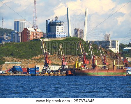 Vladivostok,primorsky Kray / Russia - September 8 2018:vessel Traffic Service (vts) Of Port Vladivos