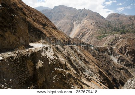 Dangerous Road In The Andes Mountains - Peru