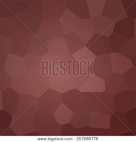 Abstract Illustration Of Square Acajou Pastel Big Hexagon Background, Digitally Generated