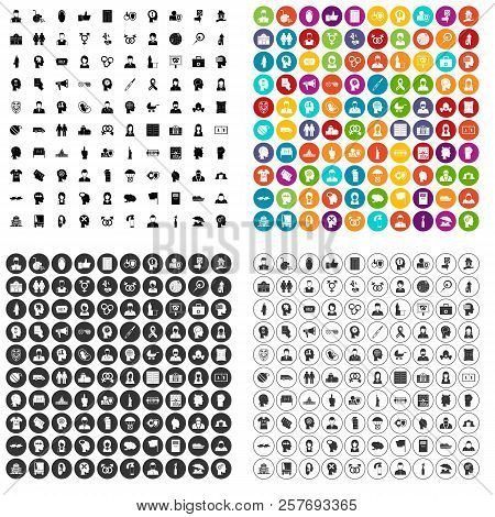 100 Human Rights Icons Set In 4 Variant For Any Web Design Isolated On White