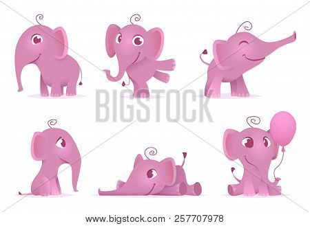 Cute Baby Elephants Vector Photo Free Trial Bigstock