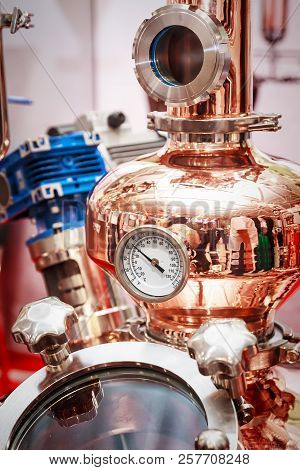 Fragment Of Copper Alembic For Making Alcohol
