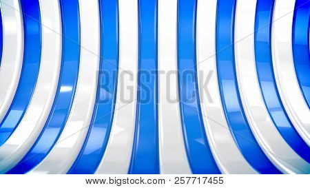 Blue And White Color Strips Move Curvy