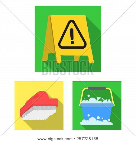 Cleaning And Maid Flat Icons In Set Collection For Design. Equipment For Cleaning Vector Symbol Stoc