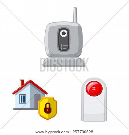 Vector Design Of Office And House Sign. Collection Of Office And System Vector Icon For Stock.