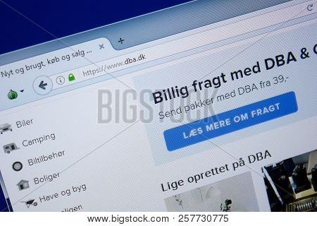Ryazan, Russia - September 09, 2018: Homepage Of Dba Website On The Display Of Pc, Url - Dba.dk.
