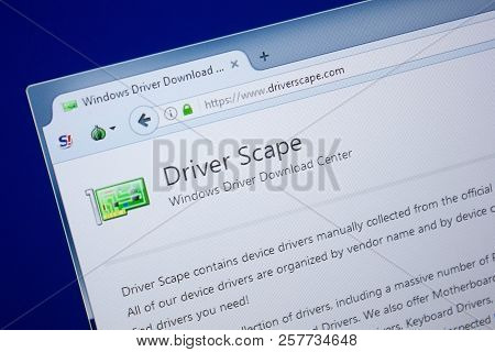 Ryazan, Russia - September 09, 2018: Homepage Of Driver Scape Website On The Display Of Pc, Url - Dr