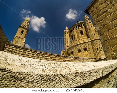 Abbey Of Dormition (church Of The Cenacle) On Mount Zion, Israel.