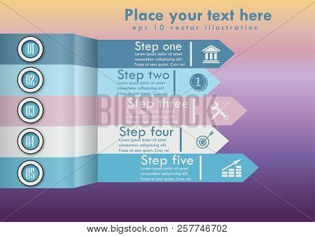 Presentation With Arrows For Business Activity Vector Illustration