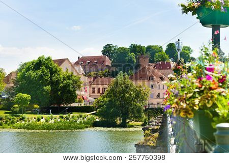 Gray Town From Saone Bridge, France Europe