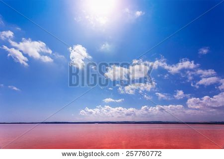 The Salty Shore Of The Laguna Salada De Torrevieja.spain.