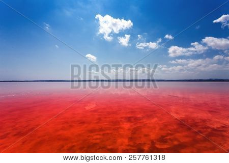 The Salty Shore Of The Laguna Salada De Torrevieja.spain.