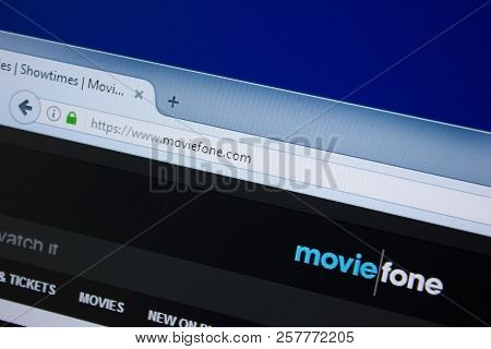 Ryazan, Russia - September 09, 2018: Homepage Of Movie Fone Website On The Display Of Pc, Url - Movi