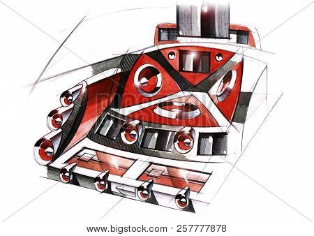 Sketch Project Is A Concept Of Multimedia Installation With An Acoustic System For Cars And Music Fe
