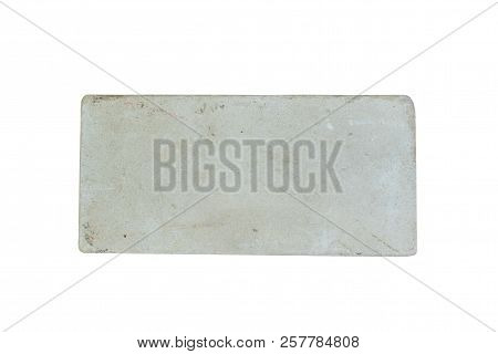 Building, One White Silicate Brick Isolated On White Background.