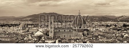 Florence Cathedral viewed from Tower of Arnolfo at Palazzo Vecchio panorama