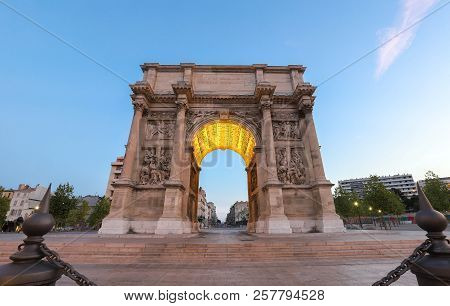 Porte Royale - Triumphal Arch In Marseille, France. Constructed In 1784 - 1839