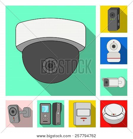 Vector Design Of Cctv And Camera Icon. Set Of Cctv And System Stock Symbol For Web.