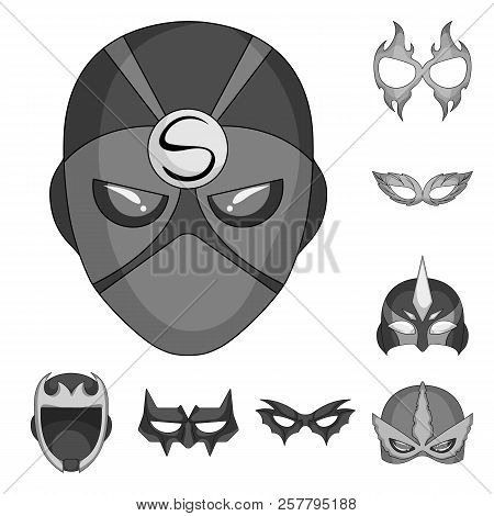 Vector Design Of Hero And Mask Sign. Collection Of Hero And Superhero Vector Icon For Stock.