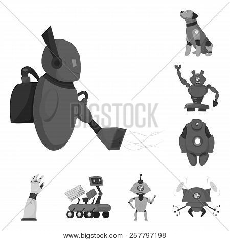 Vector Illustration Of Robot And Factory Icon. Collection Of Robot And Space Stock Vector Illustrati