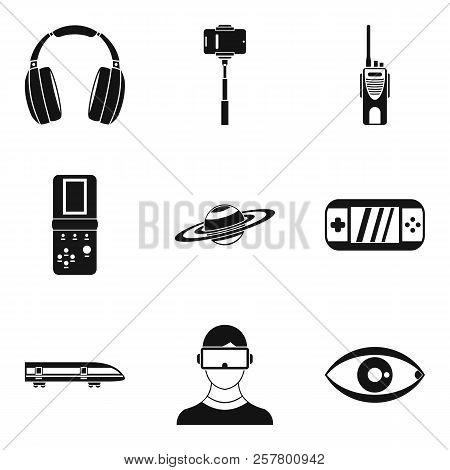 Radiocommunication Icons Set. Simple Set Of 9 Radiocommunication Icons For Web Isolated On White Bac