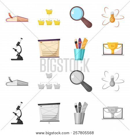 Vector Design Of Education And Learning Logo. Set Of Education And School Stock Vector Illustration.