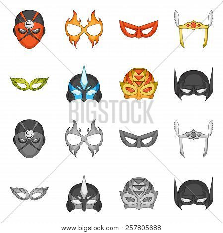 Vector Illustration Of Hero And Mask Icon. Collection Of Hero And Superhero Vector Icon For Stock.