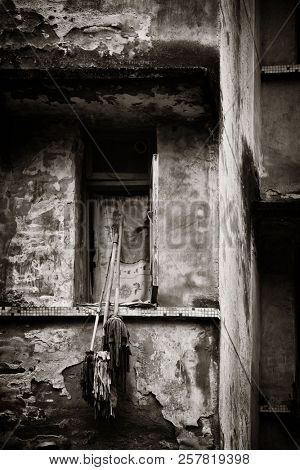 Old building closeup in Xiahao Old street in Chongqing, China.