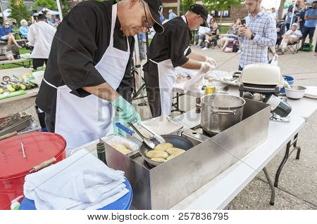 New Bedford, Massachusetts, Usa - August 23, 2018: Chef Chris Simonsen Of University Of Rhode Island