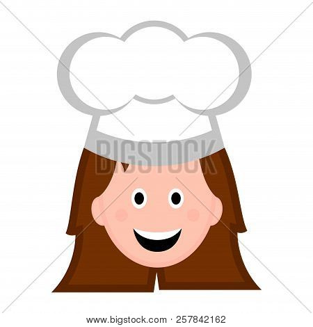 Isolated Female Chef Avatar. Vector Illustration Design