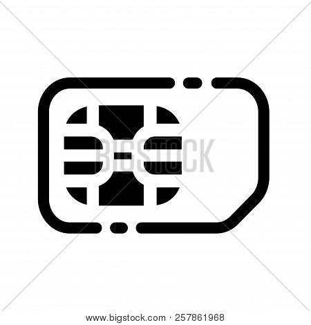 A Simcard Vector Illustration In Solid Color Design