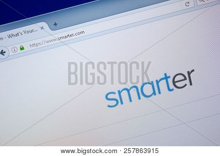 Ryazan, Russia - September 09, 2018: Homepage Of Smarter Website On The Display Of Pc, Url - Smarter