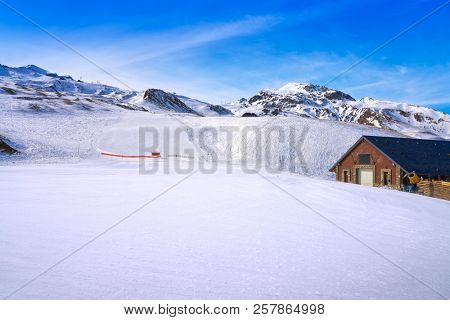 Formigal ski area in Huesca Pyrenees of Spain