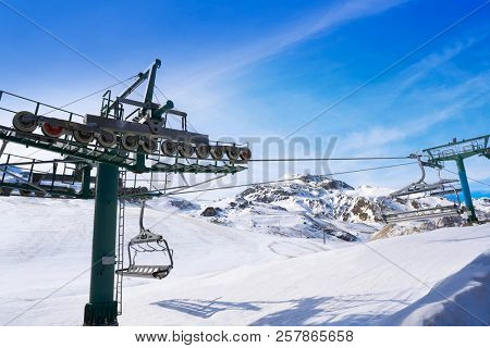 Formigal ski area in Huesca Pyrenees of Spain
