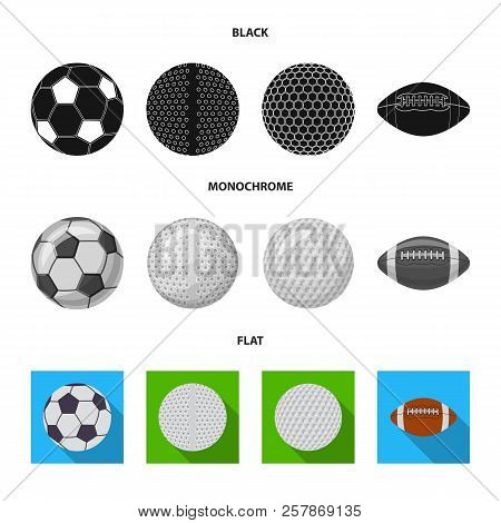Vector Illustration Of Sport And Ball Symbol. Set Of Sport And Athletic Stock Vector Illustration.