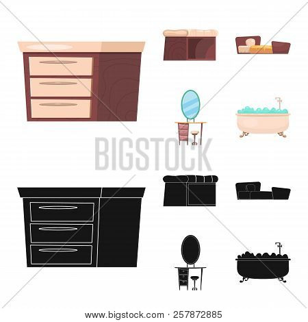 Vector Design Of Furniture And Apartment Symbol. Set Of Furniture And Home Stock Vector Illustration
