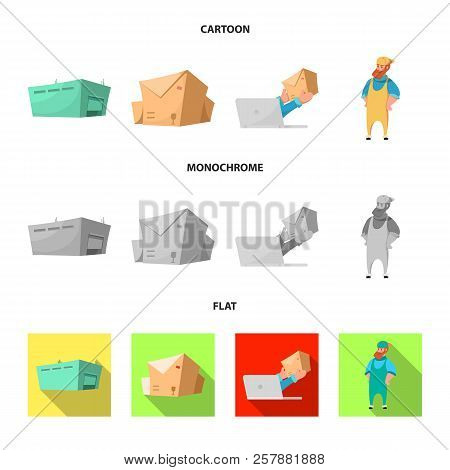 Isolated Object Of Goods And Cargo Icon. Collection Of Goods And Warehouse Stock Vector Illustration