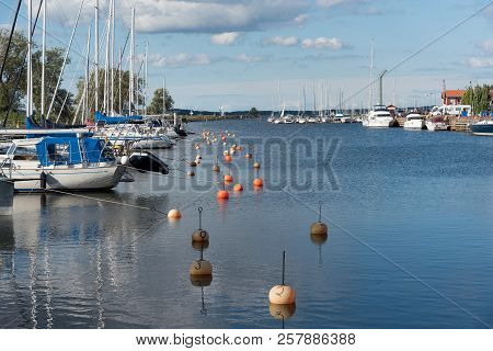 Boats In The Swedish Port Of Mariestad