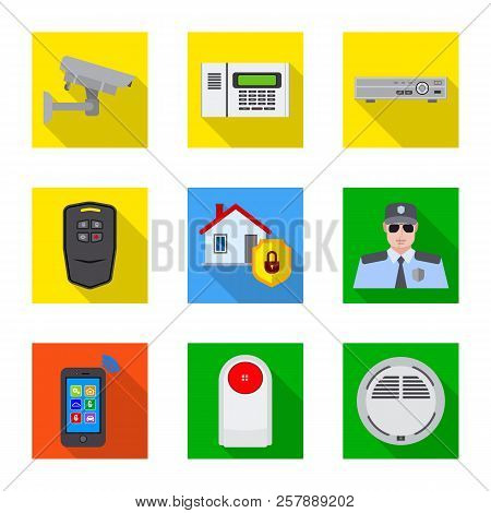 Vector Illustration Of Office And House Symbol. Collection Of Office And System Stock Symbol For Web
